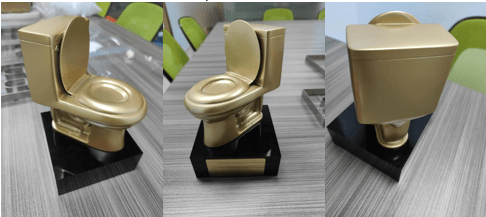 3D Printing of Custom Trophy – “Toilet Trophy”